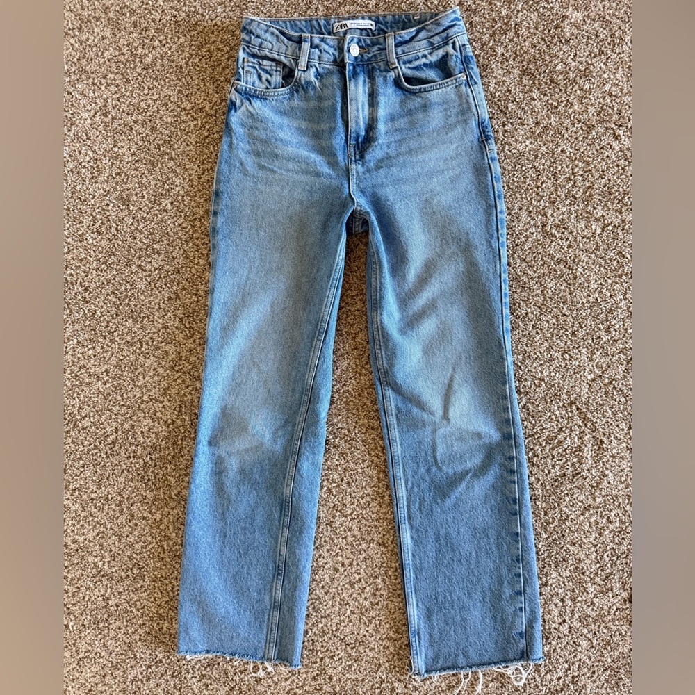 Zara Light High Rise Straight-Leg Women's Jeans - Picture 4 of 7